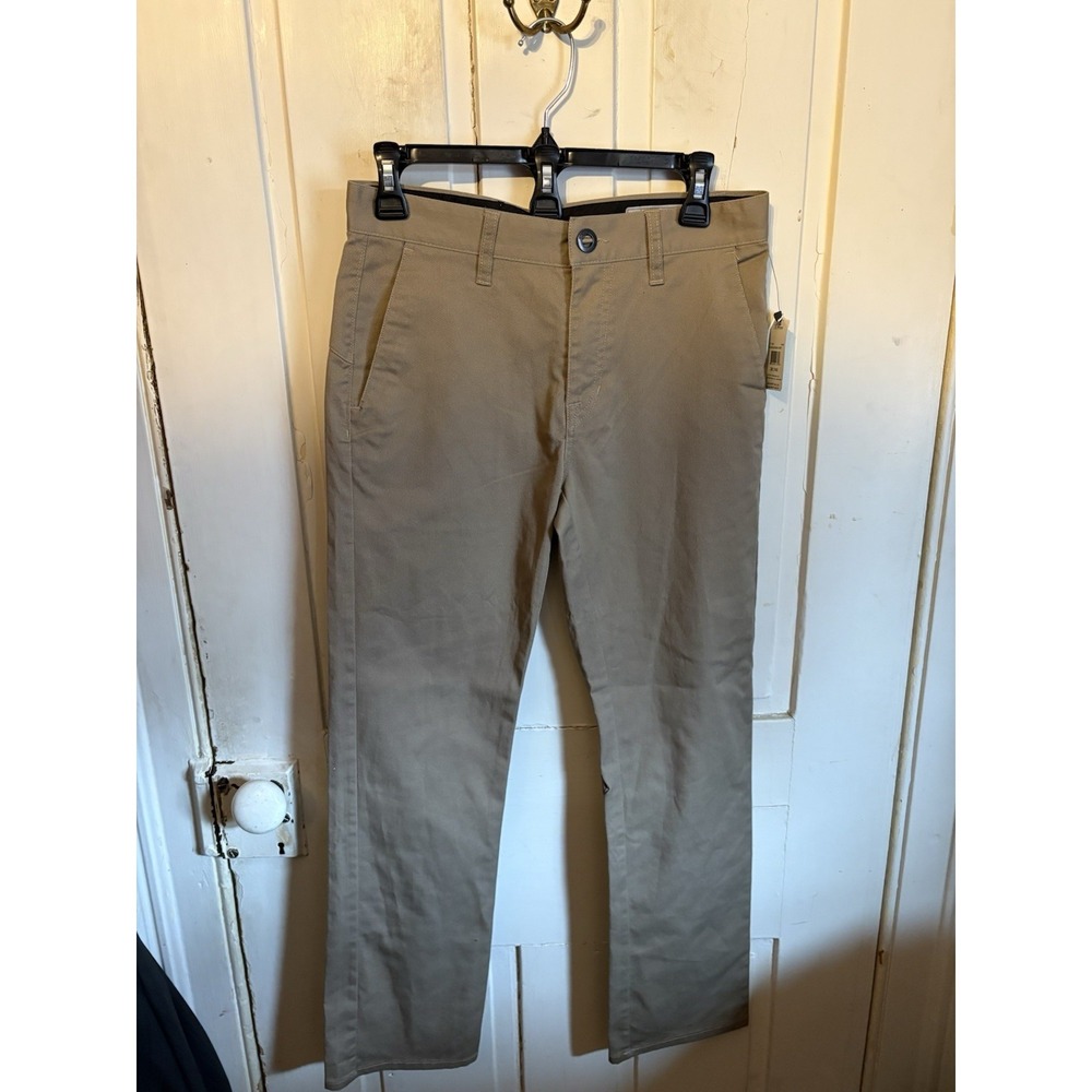 VOLCOM Youth Khaki Jeans 28x28 Skate Casual Straight Fit Boys NWT